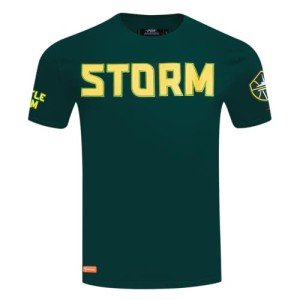 Pro Standard Mens WNBA Seattle Storm Classic Chenille Short Sleeve Tee Forest Green L
