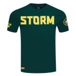 Pro Standard Mens WNBA Seattle Storm Classic Chenille Short Sleeve Tee Forest Green L