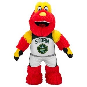 Bleacher Creatures Seattle Storm Doppler 10" WNBA Mascot Plush Figure (Heroine Jersey) - A Mascot for Play or Display