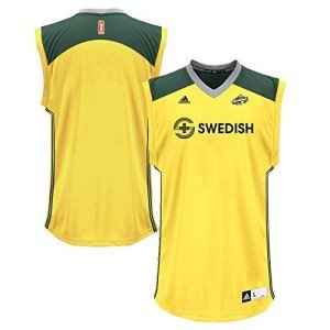 adidas Seattle Storm WNBA Yellow Wordmark Jersey Large
