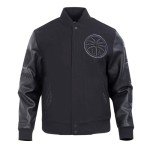 Pro Standard MENS WNBA LOS ANGELES SPARKS CLASSIC 3BK VARSITY JACKET JET BLACK XL
