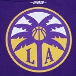 Pro Standard Mens WNBA Los Angeles Sparks Mesh Button Down Mesh Top Purple/Yellow M