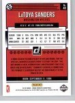 2019 Donruss WNBA #48 LaToya Sanders Washington Mystics Basketball Trading Card