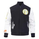 Pro Standard MENS WNBA CHICAGO SKY CLASSIC CHENILLE VARSITY JACKET BLACK/WHITE M60030 M