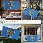 Desert Cactus Chicago Sky Flag Team WNBA 100% Polyester Indoor Outdoor 3x5 feet Flag (Light Blue)