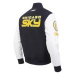 Pro Standard MENS WNBA CHICAGO SKY CLASSIC CHENILLE VARSITY JACKET BLACK/WHITE M60030 M