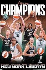 Trends International WNBA New York Liberty - 2024 WNBA Finals Champions Wall Poster, 34L x 22.4W, Unframed Version