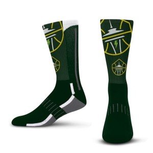 For Bare Feet WNBA SEATTLE STORM Zoom II Crew Sock Size Large