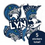 Desert Cactus Minnesota Lynx Sticker WNBA Women's National Basketball Association Officially Licensed Sticker Vinyl Decal Laptop Water Bottle Car Scrapbook (Type 2-2)