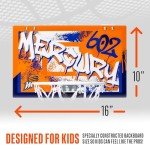 Franklin Sports WNBA Phoenix Mercury Over The Door Basketball Hoop - Kids Indoor Basketball Hoop with Mini Ball - WNBA Fan Shop Mini Hoop for Bedroom + Office