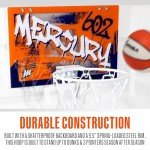 Franklin Sports WNBA Phoenix Mercury Over The Door Basketball Hoop - Kids Indoor Basketball Hoop with Mini Ball - WNBA Fan Shop Mini Hoop for Bedroom + Office