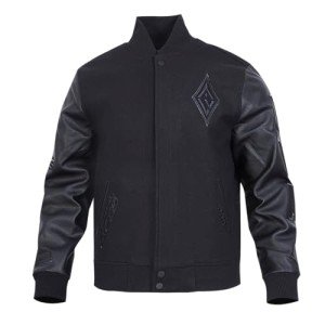 Pro Standard MENS WNBA LAS VEGAS ACES CLASSIC 3BK VARSITY JACKET JET BLACK S