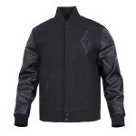Pro Standard MENS WNBA LAS VEGAS ACES CLASSIC 3BK VARSITY JACKET JET BLACK S