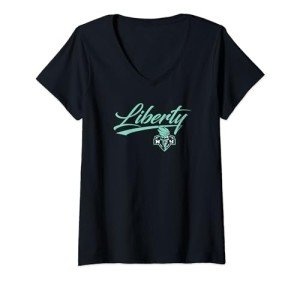 Womens WNBA New York Liberty Officially Licensed V-Neck T-Shirt