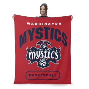 NORTHWEST Washington Mystics WNBA High Block Silk Touch Throw Blanket 50 x 60 inches