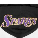 Pro Standard MENS WNBA LOS ANGELES SPARKS CLASSIC CHENILLE PULL OVER HOODIE BLACK M