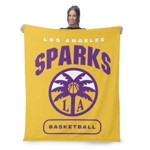 NORTHWEST Los Angeles Sparks WNBA High Block Silk Touch Throw Blanket 50 x 60 inches
