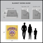 NORTHWEST Los Angeles Sparks WNBA High Block Silk Touch Throw Blanket 50 x 60 inches