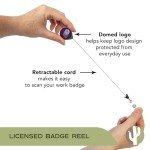 Desert Cactus Toronto Tempo Retractable Badge Holder WNBA ID Reel with Ticket Clip for Lanyard, Work, School & Office Access (Design A)