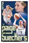 Trends International WNBA Dallas Wings - Paige Bueckers 25 Wall Poster, 34L x 22.4W, White Framed Version