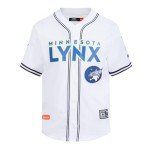 Pro Standard Mens WNBA Minnesota Lynx Mesh Button Down Mesh Top White/Midnight Navy L