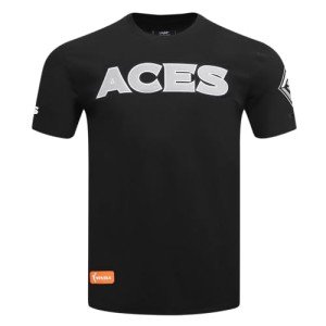 Pro Standard Mens WNBA Las Vegas Aces Classic Chenille Short Sleeve Tee Black L