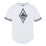 Pro Standard Mens WNBA Las Vegas Aces Mesh Button Down Mesh Top White/Black/White L