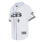 Pro Standard Mens WNBA Las Vegas Aces Mesh Button Down Mesh Top White/Black/White L
