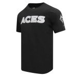 Pro Standard Mens WNBA Las Vegas Aces Classic Chenille Short Sleeve Tee Black L