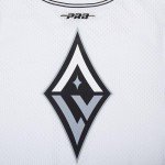 Pro Standard Mens WNBA Las Vegas Aces Mesh Button Down Mesh Top White/Black/White L