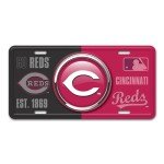 FANMATS 43227 Cincinnati Reds Embossed Metal License Plate