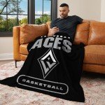 NORTHWEST Las Vegas Aces WNBA High Block Silk Touch Throw Blanket 50 x 60 inches