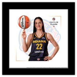 Trends International Gallery Pops WNBA Indiana Fever - Caitlin Clark Player Feature Wall Art, 12" x 12" Gallery Pops Wall Art, Black Framed Version