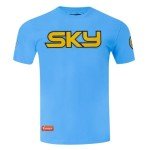 Pro Standard Mens WNBA Chicago Sky Classic Chenille Short Sleeve Tee University Blue L