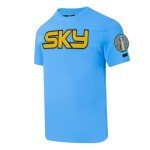 Pro Standard Mens WNBA Chicago Sky Classic Chenille Short Sleeve Tee University Blue L
