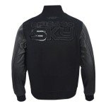 Pro Standard MENS WNBA CHICAGO SKY CLASSIC 3BK VARSITY JACKET JET BLACK L