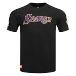 Pro Standard Mens WNBA Los Angeles Sparks Classic Chenille Short Sleeve Tee Black L