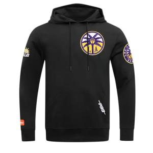 Pro Standard MENS WNBA LOS ANGELES SPARKS CLASSIC CHENILLE PULL OVER HOODIE BLACK L