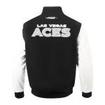 Pro Standard MENS WNBA LAS VEGAS ACES CLASSIC CHENILLE VARSITY JACKET BLACK/WHITE M60030 M