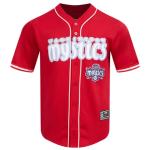 Pro Standard Mens WNBA Washington Mystics Mesh Button Down Mesh Top Red XL