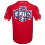 Pro Standard Mens WNBA Washington Mystics Mesh Button Down Mesh Top Red XL