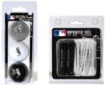 Team Golf MLB Chicago White Sox 3 Golf Balls And 50 Golf Tees Logo Imprinted Golf Balls (3 Count) & 2-3/4" Regulation Golf Tees (50 Count), Multi Colored