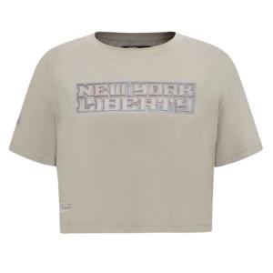 Pro Standard Womens WNBA New York Liberty Neutral Short Sleeve Boxy Tee Taupe XL