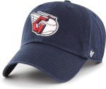 47 MLB Home Team Color Primary Logo Clean Up Adjustable Strap Hat Cap, Adult One Size Fits All - Cleveland Guardians