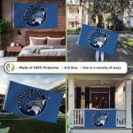 Desert Cactus Minnesota Lynx Flag Team WNBA 100% Polyester Indoor Outdoor 3x5 feet Flags (Light Blue)