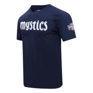 Pro Standard Mens WNBA Washington Mystics Classic Chenille Short Sleeve Tee Midnight Navy XL