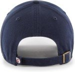 47 MLB Home Team Color Primary Logo Clean Up Adjustable Strap Hat Cap, Adult One Size Fits All - Cleveland Guardians