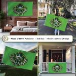 Desert Cactus Seattle Storm Flag Team WNBA 100% Polyester Indoor Outdoor 3x5 feet Flag (Light Green)
