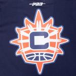 Pro Standard Mens WNBA Connecticut Sun Mesh Button Down Mesh Top Midnight Navy/Orange M