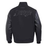 Pro Standard MENS WNBA LOS ANGELES SPARKS CLASSIC 3BK VARSITY JACKET JET BLACK S